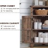 SinCiDo Bathroom Corner Cabinet w/Barn Door & Adjustable Shelf, Farmhouse Small Storage Cabinet for Bathroom, Living Room - 3 of 4