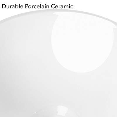 Miligore 18'' White Ceramic Round Above-Counter Bathroom Sink