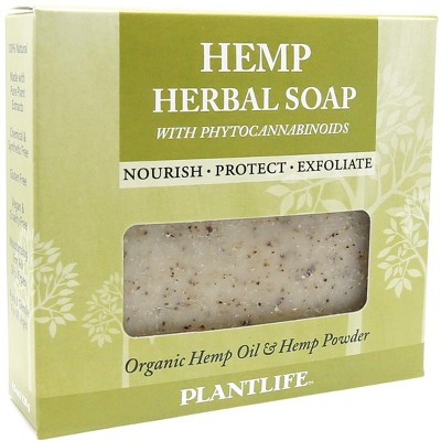 Plantlife Vegan Hemp Soap Bar – Moisturizing, Soothing, Handcrafted, Plant-Based – Made in California, 4oz