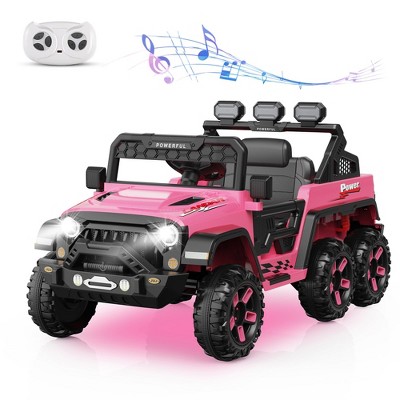 24V Power Wheels for Kids, Safety Truck, Remote Control, 6 Wheels, 4WD Switchable