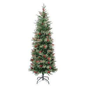 National Tree Company First Traditions Unlit Slim Virginia Pine Artificial Christmas Tree - 1 of 3
