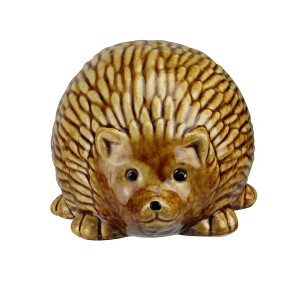 Roman 3.5" Pudgy Pals Relaxed Spined Tan Porcelain Hedgehog Table Top and Garden Figure - 1 of 3
