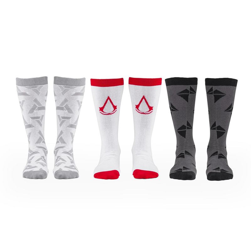 Ukonic Assassins Creed Icons Mens Crew Socks | Video Game Socks | 3 Pairs Size 9-12, 1 of 8