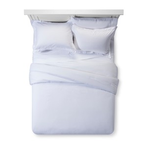 White Damask Stripe Comforter Set (Queen) - Fieldcrest , Size: Full/Queen