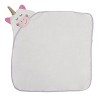 Everyday Kids Hooded Bath Towel for Girls – 3D White Unicorn with Horn, Soft Terry Cloth, Absorbent, Baby Girl Bath Time Essential - 2 of 4