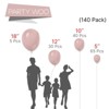 PartyWoo Balloons Cavern Pink Boho Dusty 18 12 10 5 Inch 140 pcs - 2 of 4