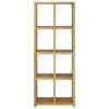 vidaXL Solid Teak Wood Book Cabinet with Natural Teak Finish - Multifunctional Storage Unit for Books and Multimedia Devices - Bookshelf or TV Stand - 3 of 4