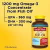 Nature Made Burp Less Omega 3 Fish Oil 1200 mg, Fish Oil Supplements, Omega 3 Fish Oil for Healthy Heart, Brain & Eyes Support, 1 a Day, 120 Softgels - 3 of 4