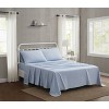 The Farmhouse by Rachel Ashwell Twin 3pc Washed Cotton Sheet Set Blue: 200 Thread Count, Includes Fitted & Flat Sheets - 3 of 3