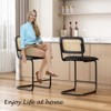 FURNIinspire Dining Chair, Height Bar Stools Set of 2, Armless Bar Chairs for Kitchen Island, Black, 18.9"*17.7"*37.4" - 3 of 4