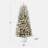Best Choice Products Pre-Lit Potted Flocked Christmas Tree, Classic Artificial Holiday Décor, w/ Twinkling White LEDs - 2 of 4