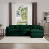 3-Seater Corduroy Sofa with Matching Ottoman, L-Shaped Sectional for Apartments & Small Rooms - 3 of 4