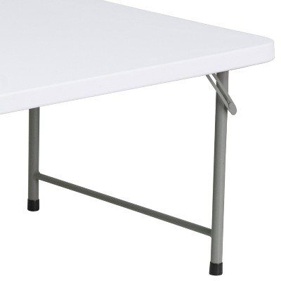 Gray Metal Frame White Plastic Kids Folding Table