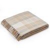 Americanflat 50x60 Throw Blanket - Soft and Breathable Cotton Throw Blanket for Couch, Bed, Chair - Camel and Beige Plaid Blanket - 2 of 4