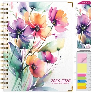 Global Printed Products Hardcover AY 2025-2026 Fashion Planner - 8.5"x11" (Rainbow Floral) - 1 of 4