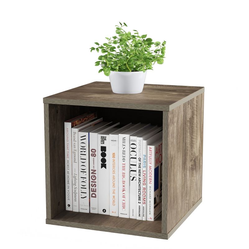 Hasting Home Contemporary Stackable Modular Cube End Table, 2 of 9