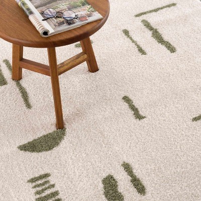 Hauteloom Azriel Green Washable Area Rug