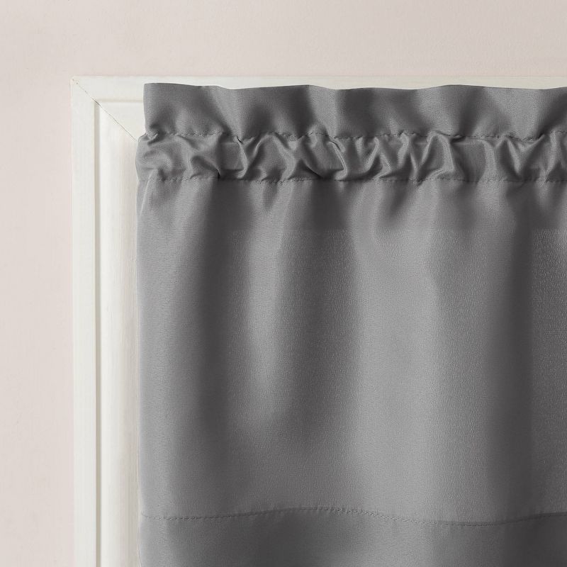 Martine Microfiber Semi Sheer Rod Pocket Kitchen Curtain Valance and Tiers Set - No. 918, 3 of 11