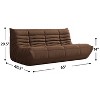 SYFERLORY Armless 3-Seat Togo THREE Seater Large Bean Bag Sofa - 2 of 4