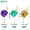 Unique Bargains Wedding Rose Men Suit Boutonnieres Lapel Pin 6 Pcs - 3 of 4