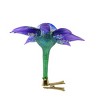 Morawski Purple Pedal & Blue Center Clip On Flower 1 Clip On Ornament 5 Inch, Glass Floral Spring 10226 - 2 of 3