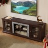 ORRD 70" Modern TV Stand with Faux Stone Finish & Hidden Cable Management, Large Media Console for up to 75 inch TVs（Grey） - 2 of 4