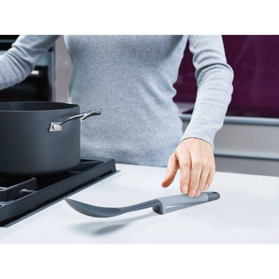 Sky Blue Nylon and Silicone 6-Piece Utensil Set with Rotating Stand