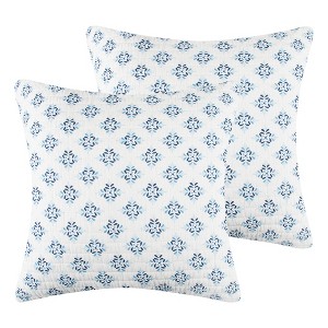 Laure Indigo Euro Sham Set of 2 - Levtex Home - 1 of 3