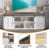 TROPOW 70" TV Stand for 75 Inch TVs, Farmhouse Entertainment Center with Sliding Barn Doors and Storage Cabinets, Modern Media TV Console Table - 3 of 4