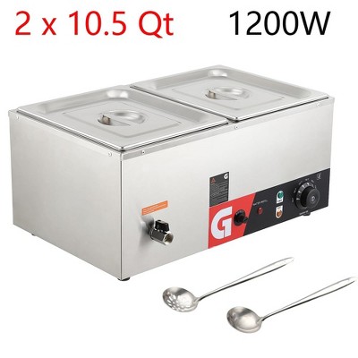 Commercial Electric Food Warmer 1200W  Steam Table With Temp Control