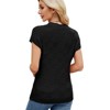 Cap Sleeve Chessboard Sweater with Crew Neck Lightweight Soft Knit Tops with Chest Pocket Summer Casual Tops for Women - 2 of 4
