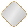 Kate and Laurel Higby Scalloped Metal Scallop Mirror, 21x21, Gold - 2 of 4