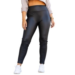 Women's The Farrah High-Waisted Faux Leather Leggings - Julia Rose - 1 of 4