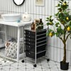 Costway 6 Drawer Rolling Storage Cart Scrapbook Paper Office Organizer Yellow\Black\Clear - image 3 of 4