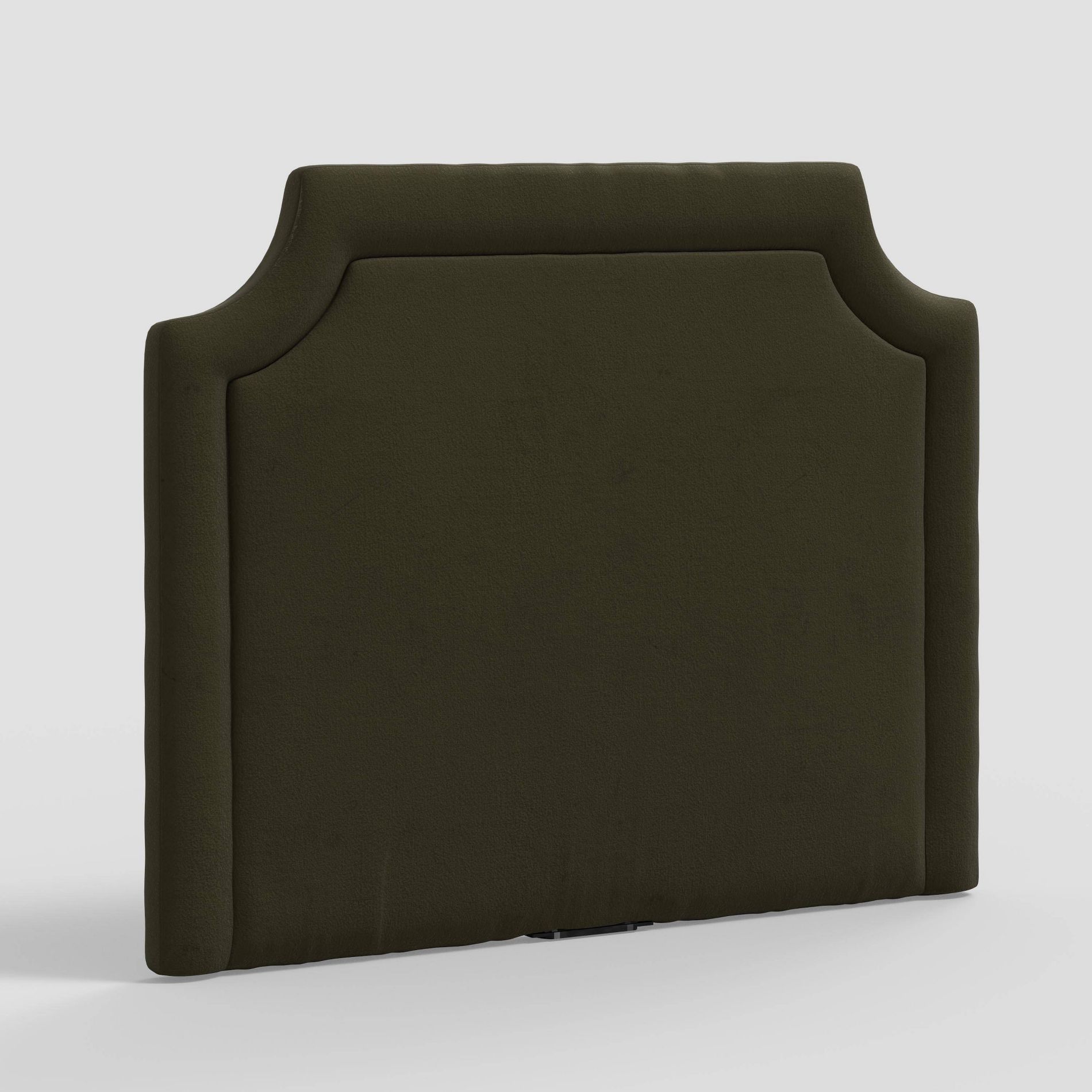 Twin Charlie Notched Border Stick-on-the-Wall Dorm Headboard USB Classic Velvet Loden - Threshold™