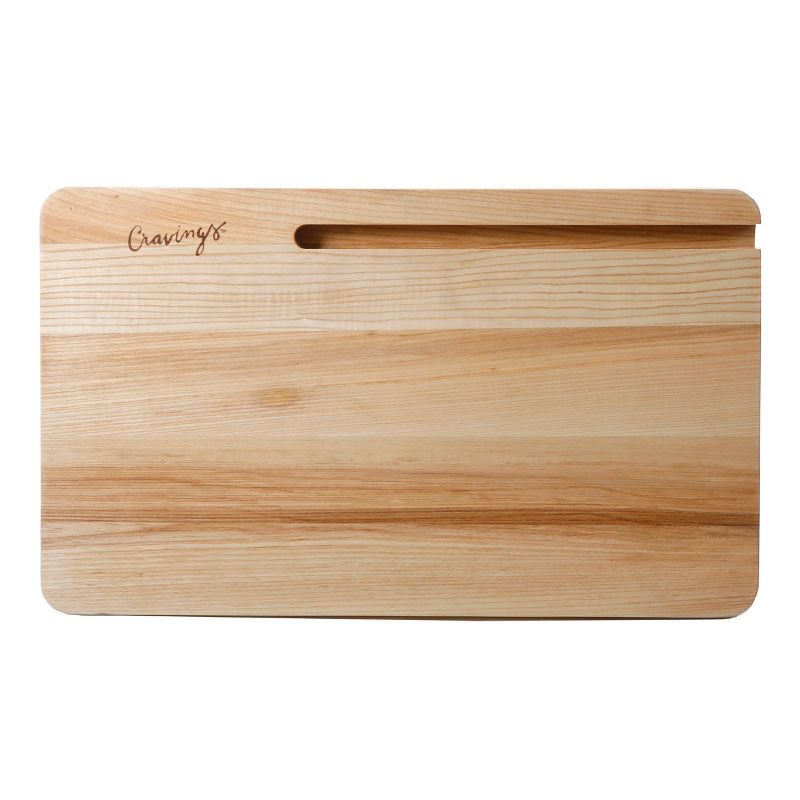 Cravings By Chrissy Teigen 21 Inch x 13 Inch Reversible Ash Wood Cutting Board, 1 of 10