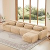 KWPZQEB Modular Sofa, Modern Plush Sectional Sofa with Deep Seat & Pillows, 2/3/4-Seater Comfy Couches w/ Anti-Slip Design for Living Rooms, 4 Color - 3 of 4