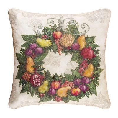 C&F Home Colonial Williamsburg Fruit Wreath High Definition Pillow