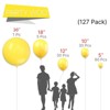 PartyWoo Balloons Yellow Matte Light 36 18 12 10 5 Inch 127 pcs - 2 of 4
