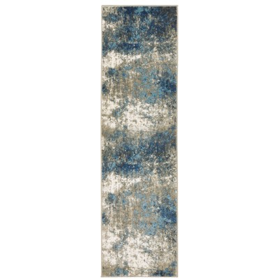 Oriental Weavers Venice 4332U Blue/ Grey Indoor Area Rug - 2'3" x 7'6"