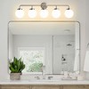 POWLIG Modern Vanity Light Fixture - Bathroom Mirror Lighting with Milk White Glass Globe Shades - 3 of 4