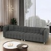 102 Inch Teddy Velvet Sofa, With 2 Throw Pillows, Hardware Feet, Mid Century Indoor Couch, Upholstered Couch For Living Room - 2 of 4