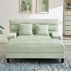 Okak Modern Comfy Chaise Lounge Sleeper Sofa Bed with Adjustable Backrest & LED Light,Upholstered Deep Seat Sofa Couch for Living Room - 3 of 4