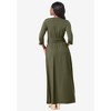 Jessica London Women's Plus Size Stretch Knit Faux Wrap Maxi Dress - 3 of 4