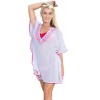 LA LEELA Women's Beachwear Summer Beach Dress Loose Swimming Bathing Suit Cover Ups for Women Large-X-Large White, Solid - 2 of 4