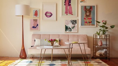 Navy Blue King Linen Upholstered Storage Bed with Tufted Headboard