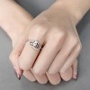 Slickblue Polished Stainless Steel Ring for Women with Clear CZ - Marquise Design, Elegant Jewelry, Size 5-10 - 2 of 4