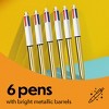 BIC 4 Color Shine Retractable Ballpoint Pen, Versatile 1.0 mm Medium Point, 6-Count in Assorted Ink - 2 of 4