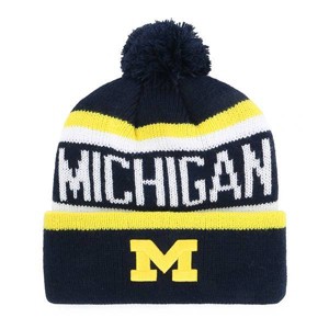NCAA Michigan Wolverines Pom Knit Beanie: Team Logo Sports Apparel - 1 of 2