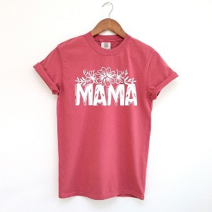 Simply Sage Market Women's Mama Topped With Flowers Short Sleeve Garment Dyed Tee - 1 of 3